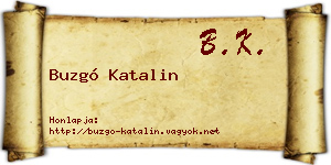 Buzgó Katalin névjegykártya