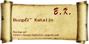 Buzgó Katalin névjegykártya