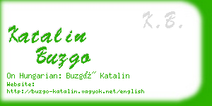 katalin buzgo business card